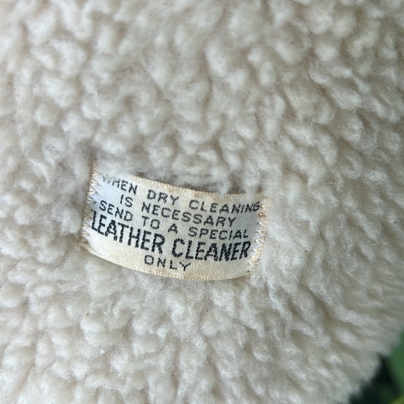 Vintage 70's JC Penney Suede Trucker Coat with Shearling Lining Sz 40 Chore Coat - Picture 6 of 6